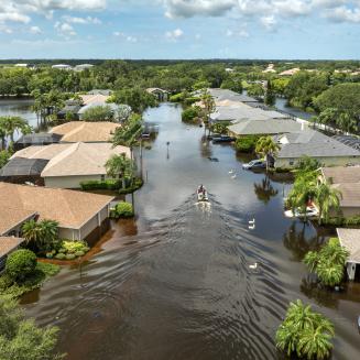 Flooded homes