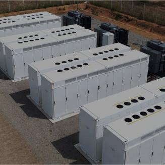 A grid‑scale battery energy storage system (BESS) installation