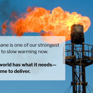 Methane is one of our strongest tools to slow warming now.