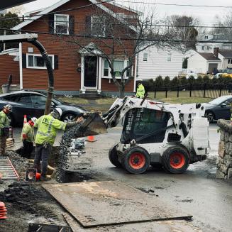 Neighborhood construction work