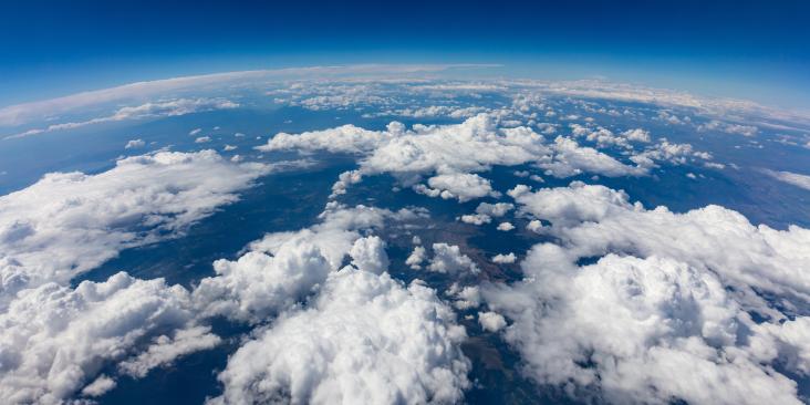 Earth with clouds