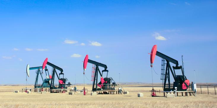 oil pumps in a Canadian field