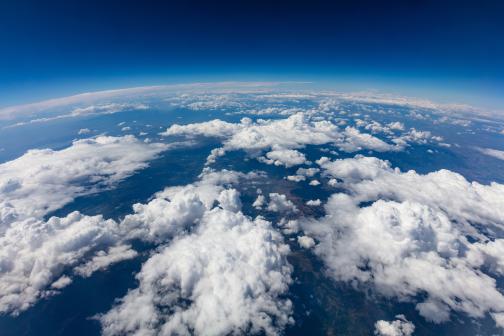 Earth with clouds