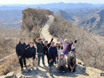 EDF's China team posing for a group photo on the Great Wall of China