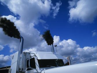 Diesel truck exhaust