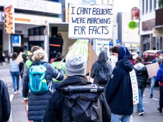 Anti misinformation climate protesting
