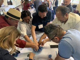 Group playing at Groundwater Game workshop hosted by EDF to support the implementation of California's 2014 Sustainable Groundwater Management Act (SGMA) 