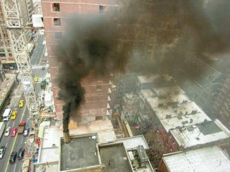 Black Smoke Polluting the Air in New York City, USA 2008