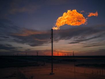 Methane flaring in the Permian Basin