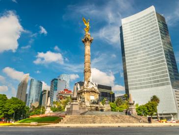 The Angel of Independence in a roundabout in Mexico City