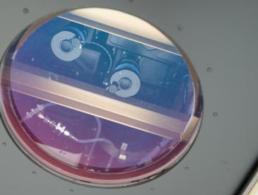 Close-up of scientific equipment.