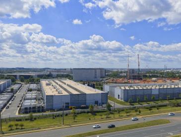 Aerial view of data centers in Ashburn, Virginia.