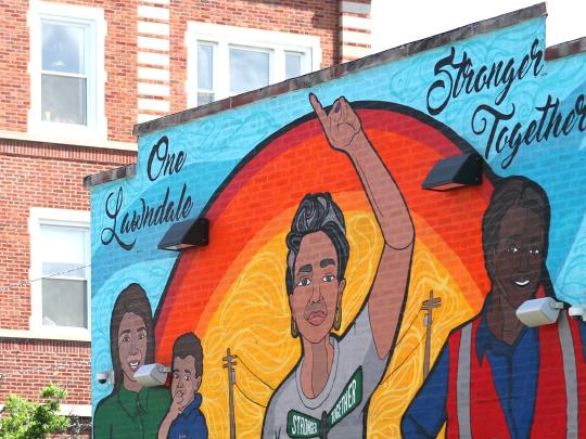 Mural in Little Village, a densely populated area in southwest Chicago. 