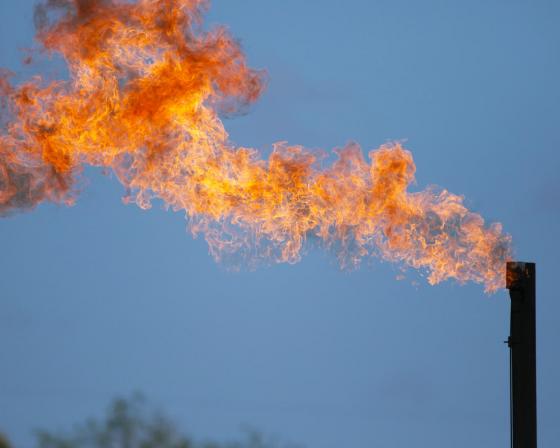 Methane coming out of a factory