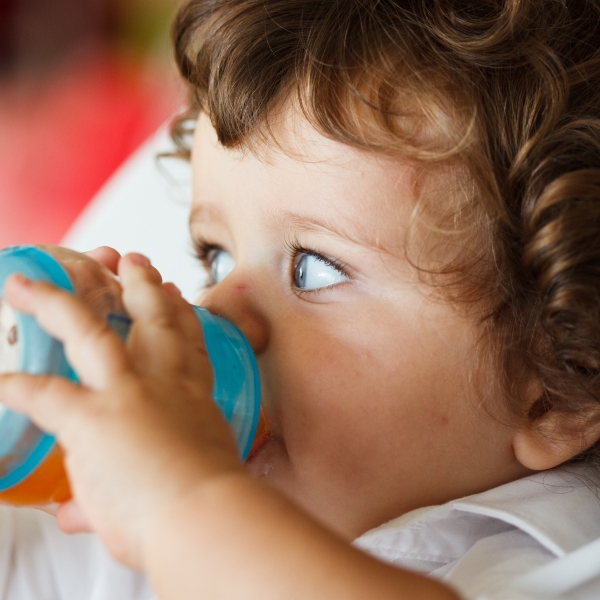Child with sippy cup