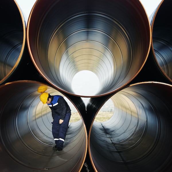 Large pipes with energy worker