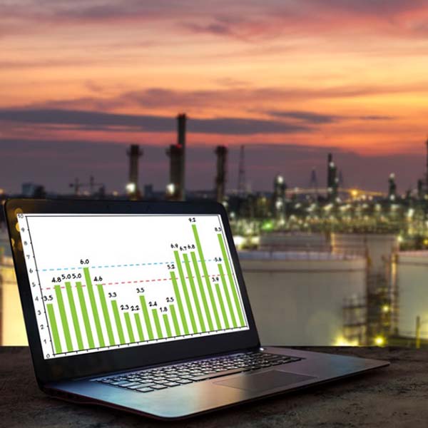 laptop and oilfield