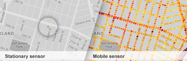 West Oakland air quality map